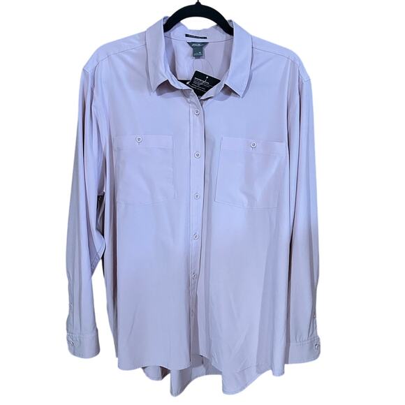 Eddie Bauer Women's Departure 3.0 Long Sleeve Shirt Light Plum Sz XL ~NWT~ - Picture 1 of 7